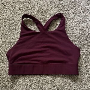 Fabletics Women's Burgundy Sports Bra - MEDIUM